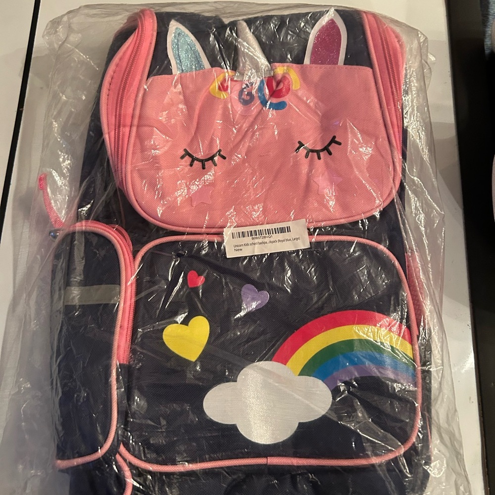 Kids Unicorn Backpack - Pink and Blue